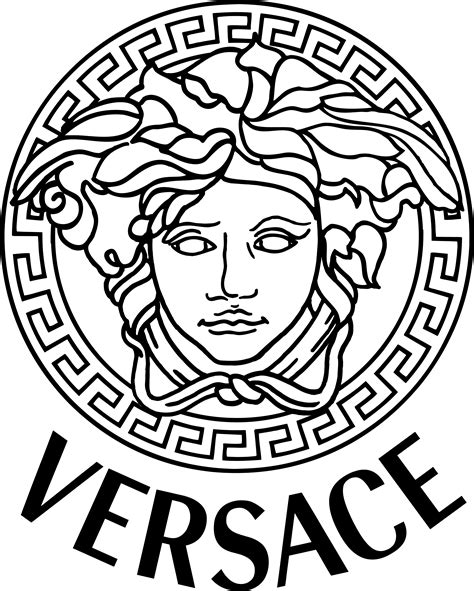 versace tasche emblem|Versace logo black and white.